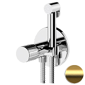 Remer Celebrity Гигиенический душ со смесителем, шланг, с встраиваемой частью, цвет: oro spazzolato CEC65WBG