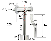 Remer Tempor Кран порционный для смыва, цвет: cromo TE855