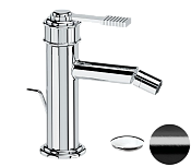 Remer Atelier Смеситель для биде, с донным клапаном, цвет: cromo nero spazzolato AL20CFP