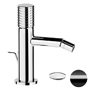 Remer Celebrity Смеситель для биде, с донным клапаном, цвет: cromo nero spazzolato CEC20CFP