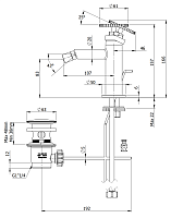 Remer Chrono Смеситель для биде, с донным клапаном, цвет: cromo CH20