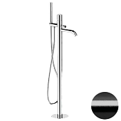 Remer Celebrity Смеситель для ванны напольный, со скрытой частью, цвет: cromo nero spazzolato CEC08CFP