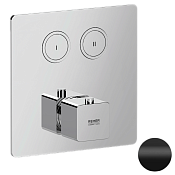 Remer Absolute Термостат для ванны встраиваемый на 2 потребителя, внешняя часть, цвет: nero opaco AU99D2KBNO