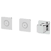 Remer Absolute Термостат для ванны встраиваемый, 2 потребителя, внешняя часть, цвет: cromo AU99D2PKB