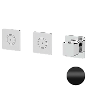 Remer Absolute Термостат для ванны встраиваемый, 2 потребителя, внешняя часть, цвет: nero opaco AU99D2PKBNO