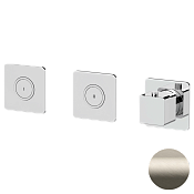 Remer Absolute Термостат для ванны встраиваемый, 2 потребителя, внешняя часть, цвет: visual inox AU99D2PKBXV