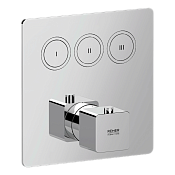 Remer Absolute Термостат для ванны встраиваемый на 3 потребителя, внешняя часть, цвет: cromo AU99D3KB