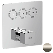 Remer Absolute Термостат для ванны встраиваемый на 3 потребителя, внешняя часть, цвет: visual inox AU99D3KBXV