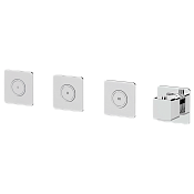 Remer Absolute Термостат для ванны встраиваемый, 3 потребителя, внешняя часть, цвет: cromo AU99D3PKB