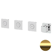 Remer Absolute Термостат для ванны встраиваемый, 3 потребителя, внешняя часть, цвет: oro spazzolato AU99D3PKBBG