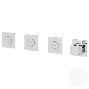 Remer Absolute Термостат для ванны встраиваемый, 3 потребителя, внешняя часть, цвет: bianco opaco AU99D3PKBBO