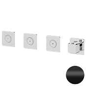 Remer Absolute Термостат для ванны встраиваемый, 3 потребителя, внешняя часть, цвет: nero opaco AU99D3PKBNO