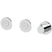 Remer X Style Термостат для ванны встраиваемый, 2 потребителя, внешняя часть, цвет: cromo X99D2PKB