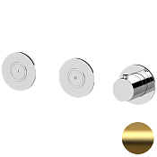 Remer X Style Термостат для ванны встраиваемый, 2 потребителя, внешняя часть, цвет: oro spazzolato X99D2PKBBG