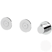 Remer X Style Термостат для ванны встраиваемый, 2 потребителя, внешняя часть, цвет: bianco opaco X99D2PKBBO