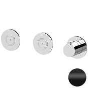 Remer X Style Термостат для ванны встраиваемый, 2 потребителя, внешняя часть, цвет: nero opaco X99D2PKBNO