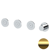 Remer X Style Термостат для ванны встраиваемый, 3 потребителя, внешняя часть, цвет: oro spazzolato X99D3PKBBG