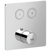Remer X Style Термостат для ванны встраиваемый, 2 потребителя, внешняя часть, цвет: cromo X99QD2KB