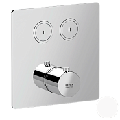 Remer X Style Термостат для ванны встраиваемый, 2 потребителя, внешняя часть, цвет: bianco opaco X99QD2KBBO