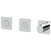 Remer X Style Термостат для ванны встраиваемый, 2 потребителя, внешняя часть, цвет: cromo X99QD2PKB