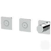 Remer X Style Термостат для ванны встраиваемый, 2 потребителя, внешняя часть, цвет: bianco opaco X99QD2PKBBO