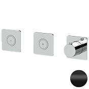 Remer X Style Термостат для ванны встраиваемый, 2 потребителя, внешняя часть, цвет: nero opaco X99QD2PKBNO