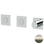 Remer X Style Термостат для ванны встраиваемый, 2 потребителя, внешняя часть, цвет: visual inox X99QD2PKBXV