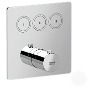 Remer X Style Термостат для ванны встраиваемый, 3 потребителя, внешняя часть, цвет: bianco opaco X99QD3KBBO