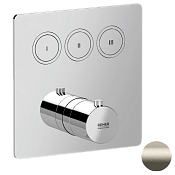 Remer X Style Термостат для ванны встраиваемый, 3 потребителя, внешняя часть, цвет: visual inox X99QD3KBXV