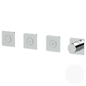 Remer X Style Термостат для ванны встраиваемый, 3 потребителя, внешняя часть, цвет: bianco opaco X99QD3PKBBO