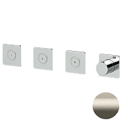 Remer X Style Термостат для ванны встраиваемый, 3 потребителя, внешняя часть, цвет: visual inox X99QD3PKBXV