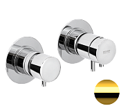 Remer X Style Термостат для ванны, 3 потребителя, с встраиваемой частью, цвет: oro lucido XT96D3DO