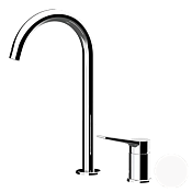 Remer Slash & Dot Смеситель для раковины, без д/к, высота излива 24 см, цвет: bianco opaco SL57LBO