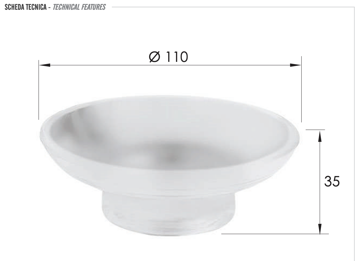 Remer SQ Мыльница без опоры, цвет: матовое стекло ACGL10SU