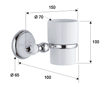 Remer Epoca Стакан подвесной, керамический, цвет: cromo EP15CR