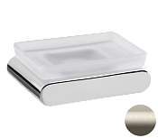 Remer Lounge Мыльница с чашей из матового стекла, подвесная, цвет: visual inox LN10XV