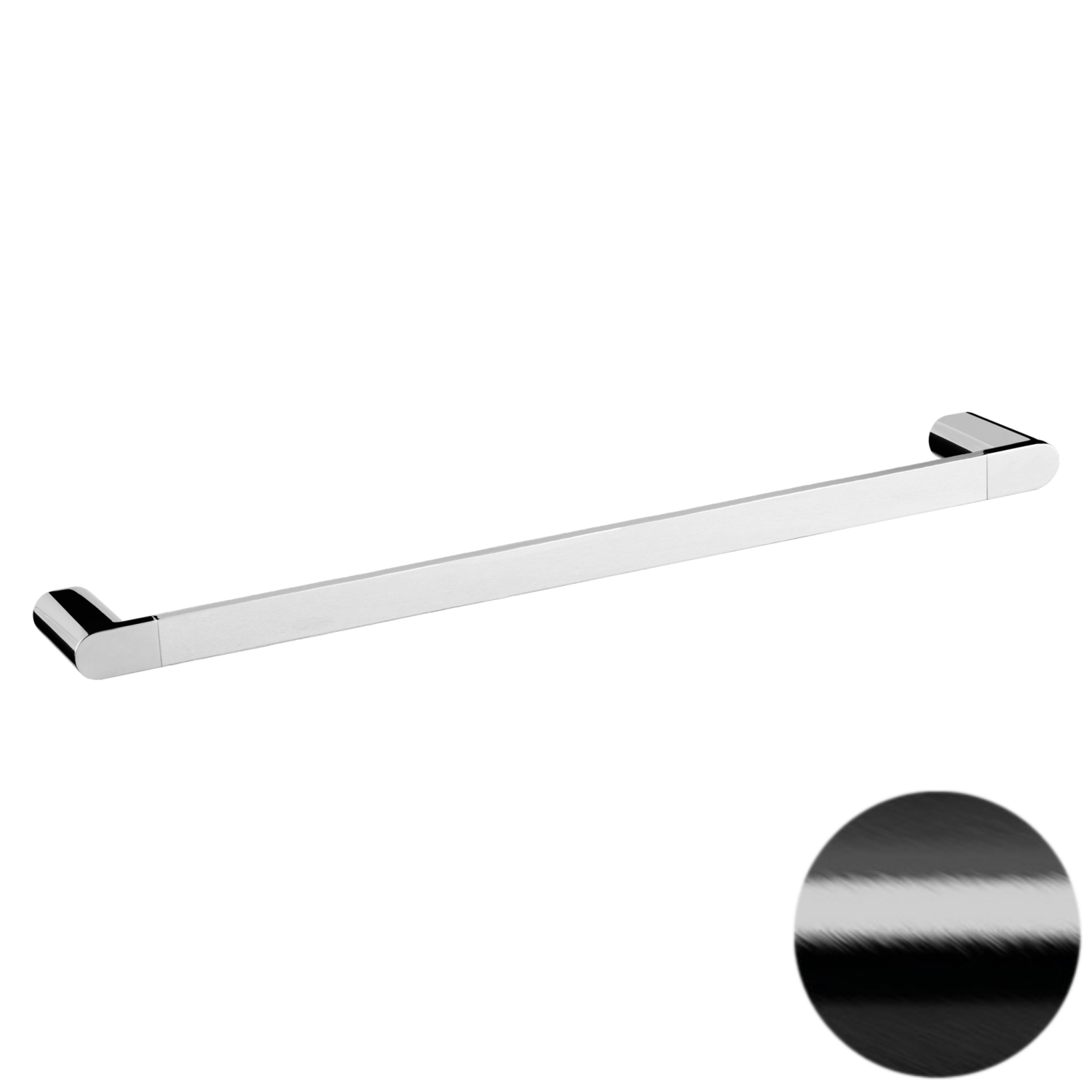 Remer Lounge Полотенцедержатель 60 см, подвесной, латунь, цвет: cromo nero spazzolato LN30CFP