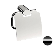 Remer Lounge Держатель туалетной бумаги с крышкой, подвесной, цвет: cromo nero spazzolato LN60CFP