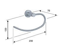 Remer Minimal Inox Полотенцедержатель подвесной кольцевой, цвет: inox/cromo Mi44INOXCR