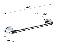 Remer 900 Полотенцедержатель 49 см, подвесной, латунь, цвет: cromo NV40CR