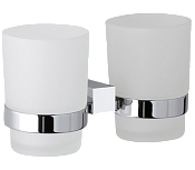 Remer SQ Стакан двойной подвесной, из матового стекла, цвет: cromo SQ16CR