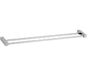 Remer SQ Полотенцедержатель двойной 60 см, подвесной, латунь, цвет: cromo SQ33CR