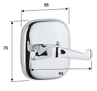Remer Suite Крючок двойной, цвет: cromo SU50CR