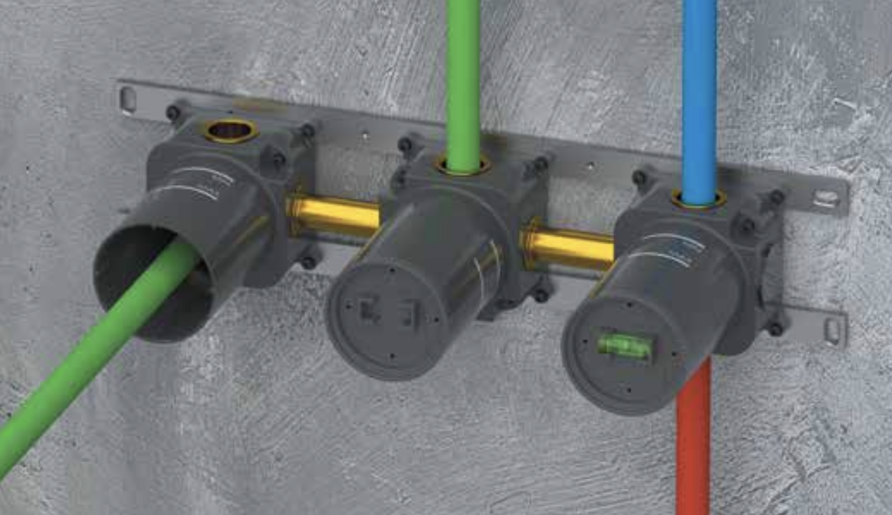 Remer Скрытая часть горизонтальная на 2 потребителя WBOX97D2