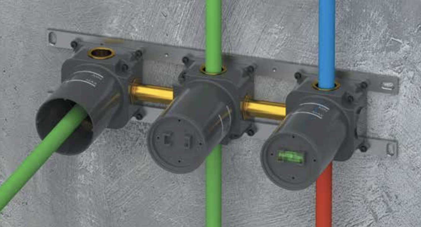 Remer Скрытая часть горизонтальная на 3 потребителя WBOX97D3