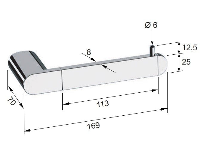 Remer Lounge Держатель туалетной бумаги, подвесной, цвет: oro spazzolato LN61BG