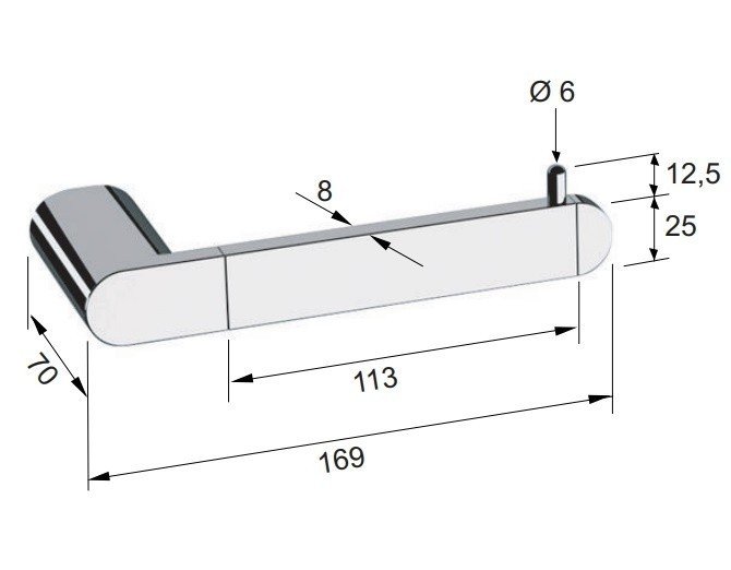 Remer Lounge Держатель туалетной бумаги, подвесной, цвет: nero opaco LN61NO