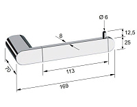 Remer Lounge Держатель туалетной бумаги, подвесной, цвет: nero opaco LN61NO