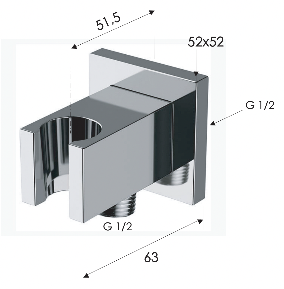 Remer Шланговое подключение с держателем душа, цвет: oro spazzolato 337QBG