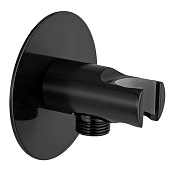 Remer Шланговое подключение с держателем душа, цвет: cromo nero spazzolato 337XCFP